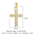 1 Piece Copper Zircon 18K Gold Plated Cross Star