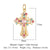 1 Piece Copper Zircon 18K Gold Plated Cross