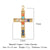 1 Piece Copper Zircon 18K Gold Plated Cross