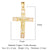 1 Piece Copper Zircon 18K Gold Plated Cross