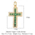 1 Piece Copper Zircon 18K Gold Plated Cross