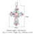 1 Piece Copper Zircon 18K Gold Plated Cross