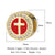 1 Piece Copper Zircon 18K Gold Plated Cross