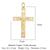 1 Piece Copper Zircon 18K Gold Plated Cross