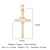 1 Piece Copper Zircon 18K Gold Plated Cross