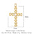 1 Piece Copper Zircon 18K Gold Plated Cross