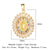 1 Piece Copper Zircon 18K Gold Plated Cross