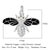 1 Piece Copper Zircon 18K Gold Plated Devil's Eye Dragonfly