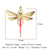 1 Piece Copper Zircon 18K Gold Plated Devil's Eye Dragonfly