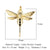 1 Piece Copper Zircon 18K Gold Plated Devil's Eye Dragonfly