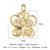 1 Piece Copper Zircon 18K Gold Plated Dolphin Butterfly