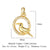 1 Piece Copper Zircon 18K Gold Plated Dolphin Butterfly