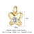 1 Piece Copper Zircon 18K Gold Plated Eye Butterfly