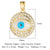 1 Piece Copper Zircon 18K Gold Plated Eye Of Horus