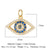 1 Piece Copper Zircon 18K Gold Plated Eye