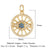 1 Piece Copper Zircon 18K Gold Plated Eye