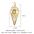 1 Piece Copper Zircon 18K Gold Plated Eye