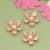 1 Piece Copper Zircon 18K Gold Plated Flower Pendant