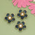 1 Piece Copper Zircon 18K Gold Plated Flower Pendant