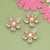 1 Piece Copper Zircon 18K Gold Plated Flower Pendant