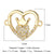 1 Piece Copper Zircon 18K Gold Plated Heart Shape Bee Butterfly