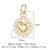 1 Piece Copper Zircon 18K Gold Plated Heart Shape Crown