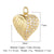 1 Piece Copper Zircon 18K Gold Plated Heart Shape Crown