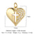 1 Piece Copper Zircon 18K Gold Plated Heart Shape Crown