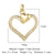 1 Piece Copper Zircon 18K Gold Plated Heart Shape Crown