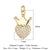 1 Piece Copper Zircon 18K Gold Plated Heart Shape Crown