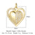 1 Piece Copper Zircon 18K Gold Plated Heart Shape Crown