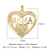 1 Piece Copper Zircon 18K Gold Plated Heart Shape Eye Wings