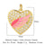 1 Piece Copper Zircon 18K Gold Plated Heart Shape Eye Wings