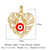 1 Piece Copper Zircon 18K Gold Plated Heart Shape Eye Wings