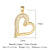 1 Piece Copper Zircon 18K Gold Plated Heart Shape Lock