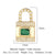 1 Piece Copper Zircon 18K Gold Plated Heart Shape Lock