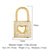 1 Piece Copper Zircon 18K Gold Plated Heart Shape Lock