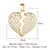 1 Piece Copper Zircon 18K Gold Plated Heart Shape Lock