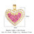 1 Piece Copper Zircon 18K Gold Plated Heart Shape Lock