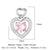 1 Piece Copper Zircon 18K Gold Plated Heart Shape Lock