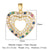 1 Piece Copper Zircon 18K Gold Plated Heart Shape Lock