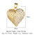 1 Piece Copper Zircon 18K Gold Plated Heart Shape Lock