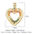 1 Piece Copper Zircon 18K Gold Plated Heart Shape Rose