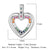 1 Piece Copper Zircon 18K Gold Plated Heart Shape Rose