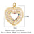 1 Piece Copper Zircon 18K Gold Plated Heart Shape Snake Butterfly