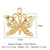 1 Piece Copper Zircon 18K Gold Plated Heart Shape Snake Butterfly