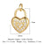 1 Piece Copper Zircon 18K Gold Plated Heart Shape Snake Butterfly