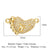 1 Piece Copper Zircon 18K Gold Plated Heart Shape