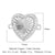 1 Piece Copper Zircon 18K Gold Plated Heart Shape