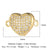 1 Piece Copper Zircon 18K Gold Plated Heart Shape